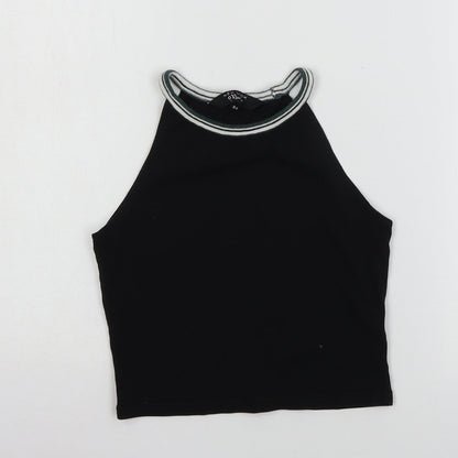 New Look Girls Black  Jersey Basic Tank Size 10-11 Years