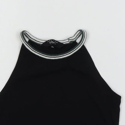 New Look Girls Black  Jersey Basic Tank Size 10-11 Years
