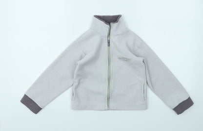 Preworn Boys Green   Full Zip Sweatshirt Size 5-6 Years