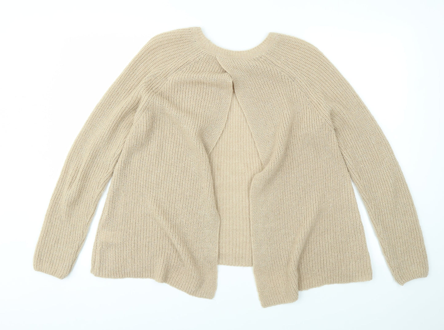 Womens UK Size 12 M&S Beige Pullover Jumper