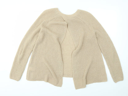 Womens UK Size 12 M&S Beige Pullover Jumper