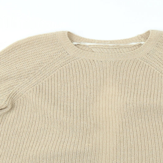 Womens UK Size 12 M&S Beige Pullover Jumper
