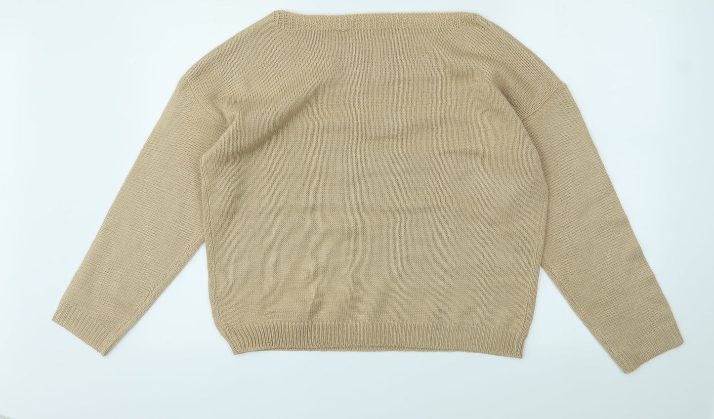 Womens UK Size M Brave Soul Beige Pullover Jumper