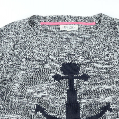 Womens UK Size 12 New Look Blue Pullover Jumper