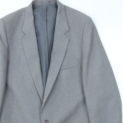 Mens UK Size 42 Preworn Regular Grey Suit Jacket