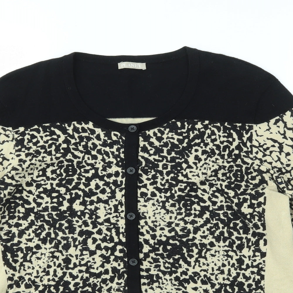 Womens UK Size S PLANET Multicoloured Cardigan Jumper