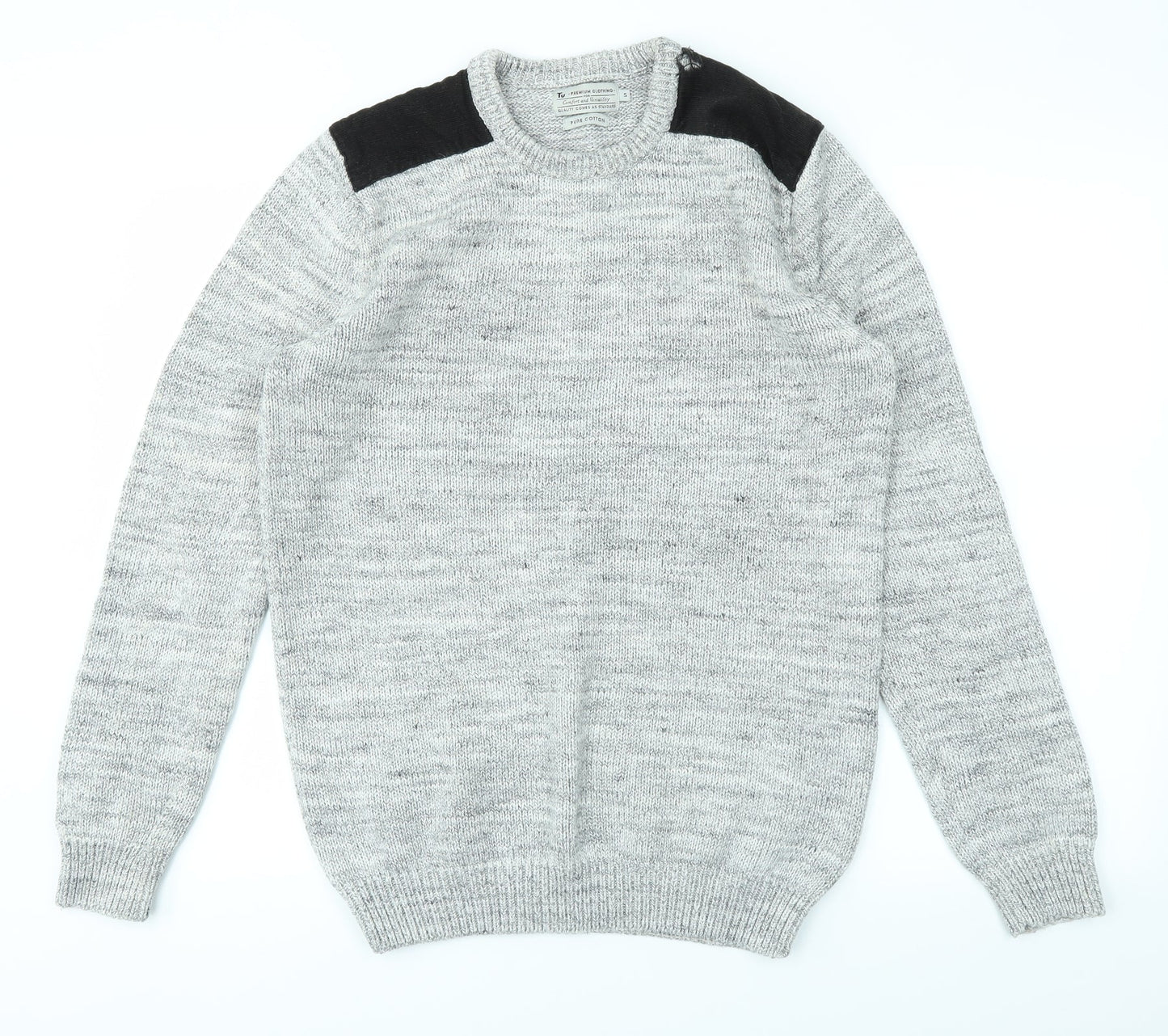 TU Mens Grey   Pullover Sweatshirt Size S