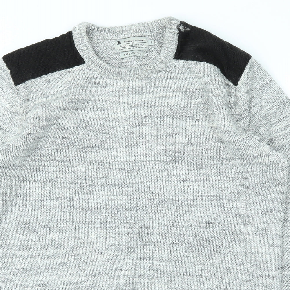 TU Mens Grey   Pullover Sweatshirt Size S