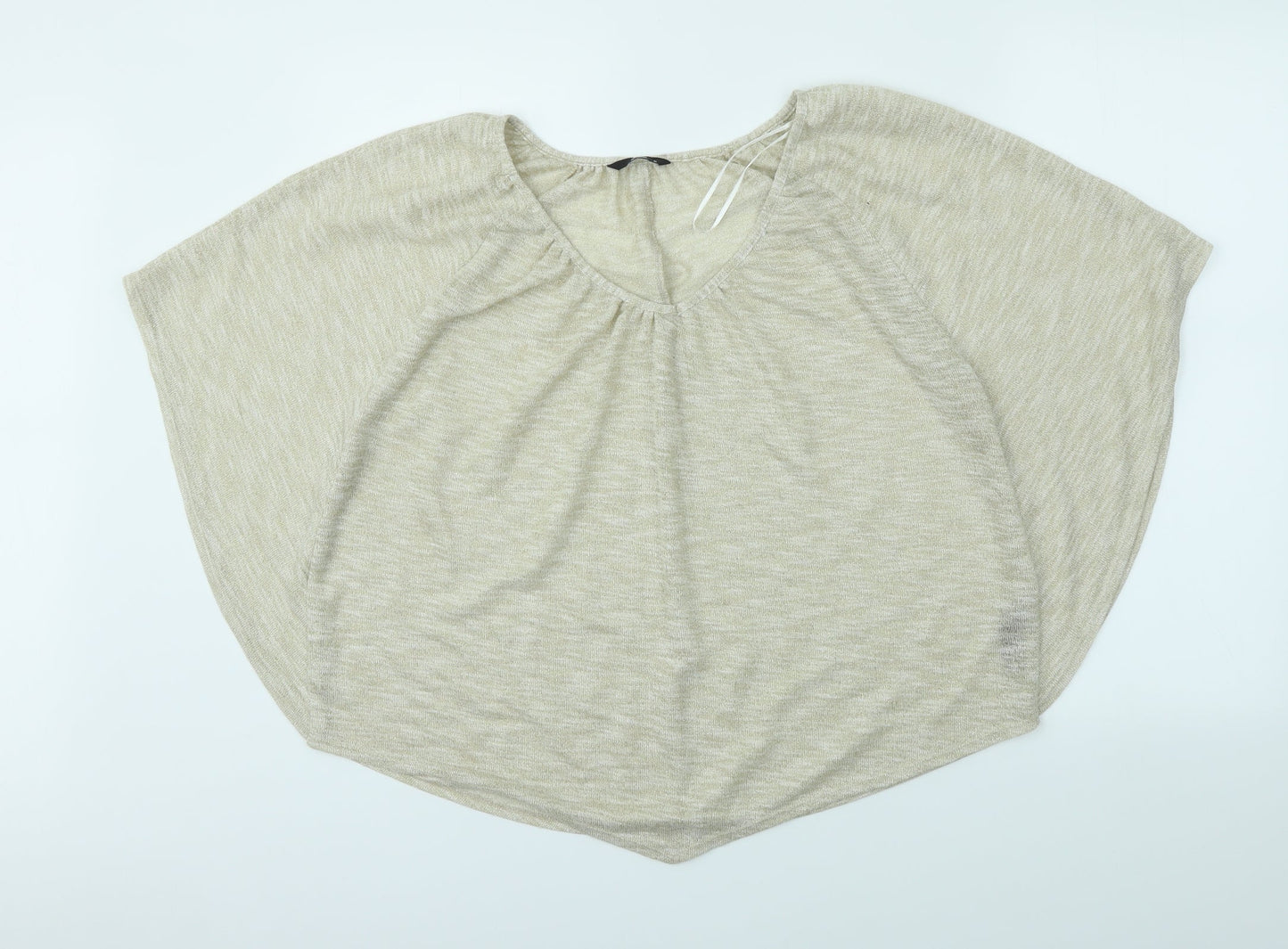 Womens UK Size 16 M&Co Gold Basic T-Shirt
