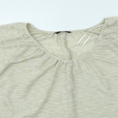 Womens UK Size 16 M&Co Gold Basic T-Shirt