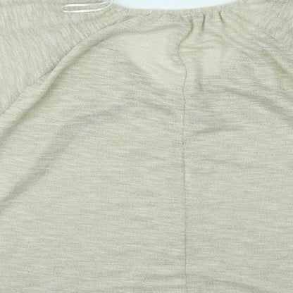 Womens UK Size 16 M&Co Gold Basic T-Shirt