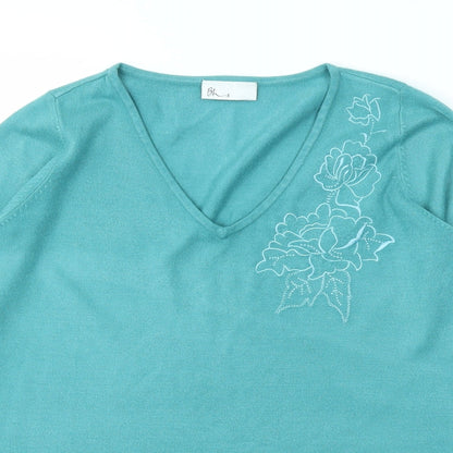 Womens UK Size 10 BHS Green Pullover Jumper