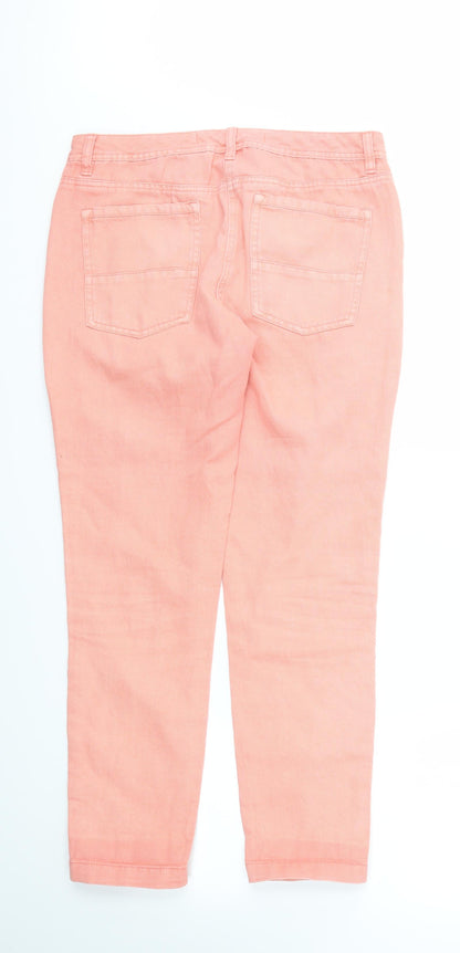 NEXT Womens Orange   Straight Jeans Size 10 L28 in