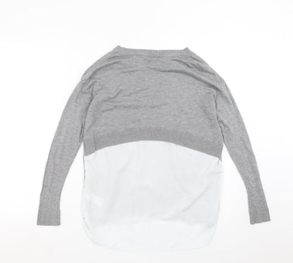Womens UK Size 8 Topshop Grey Pullover Jumper