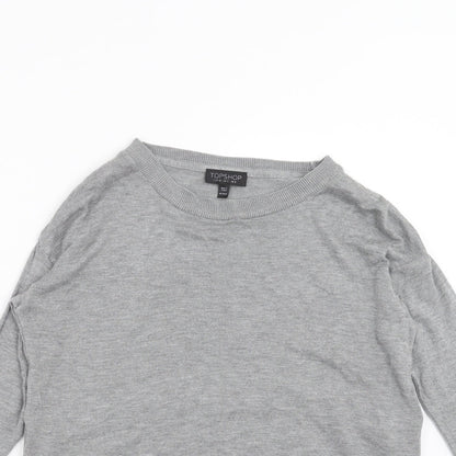 Womens UK Size 8 Topshop Grey Pullover Jumper