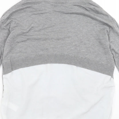 Womens UK Size 8 Topshop Grey Pullover Jumper