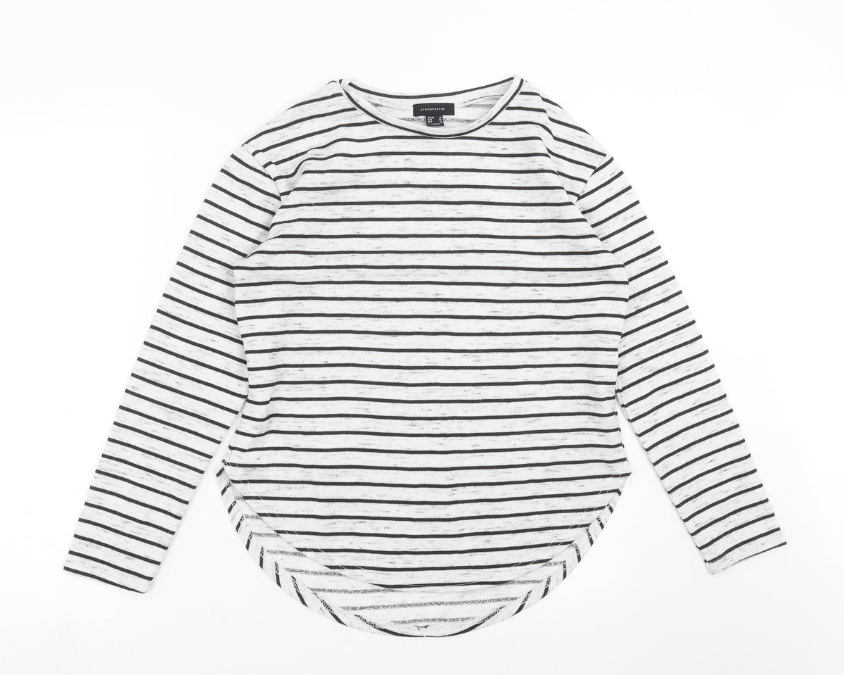 Primark Womens Grey Striped  Pullover Sweatshirt Size 10