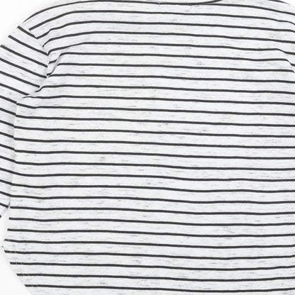 Primark Womens Grey Striped  Pullover Sweatshirt Size 10