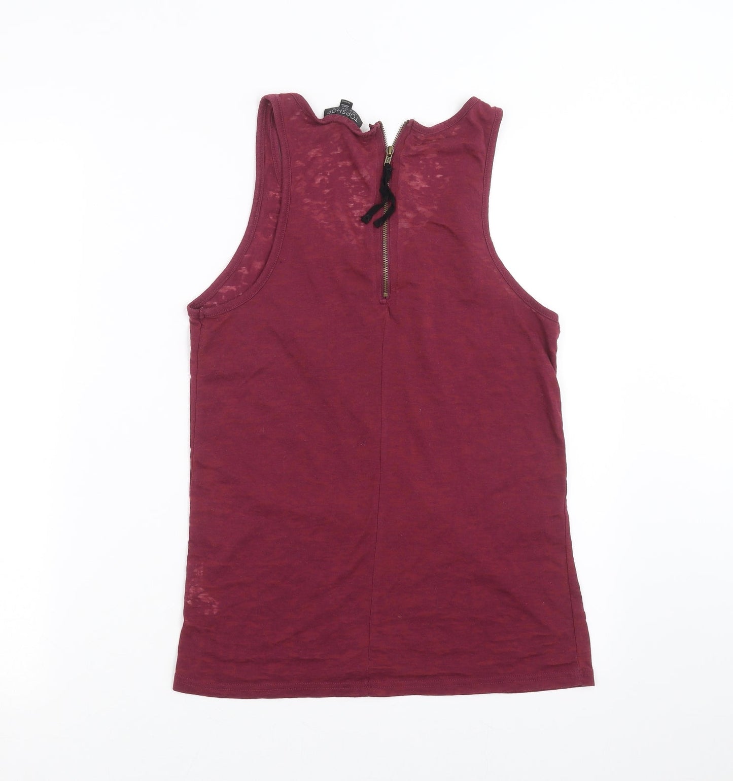 Womens UK Size 10 Topshop Purple Basic Tank