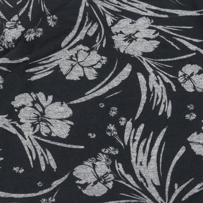 Nutmeg Womens Grey Floral Knit Pullover Jumper Size 14