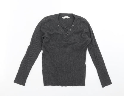Candy Couture Girls Grey   Pullover Jumper Size 11 Years