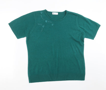 Womens UK Size 18 BHS Green Pullover Jumper