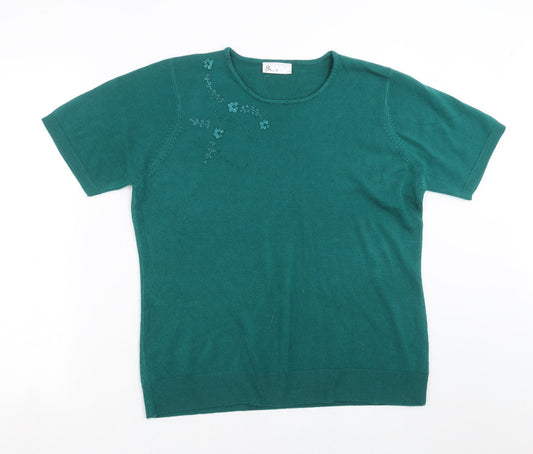 Womens UK Size 18 BHS Green Pullover Jumper