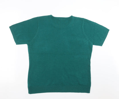 Womens UK Size 18 BHS Green Pullover Jumper