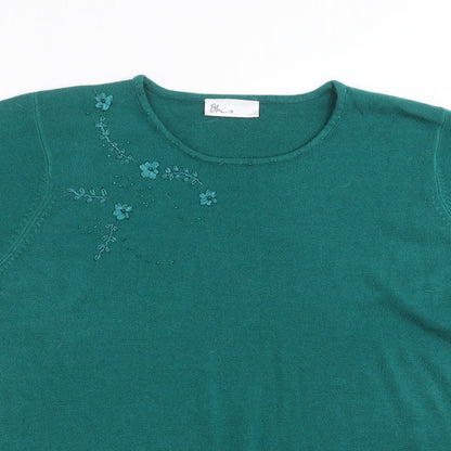 Womens UK Size 18 BHS Green Pullover Jumper