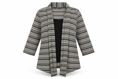 Bonmarché Womens Multicoloured Striped Basic Blouse Size 14