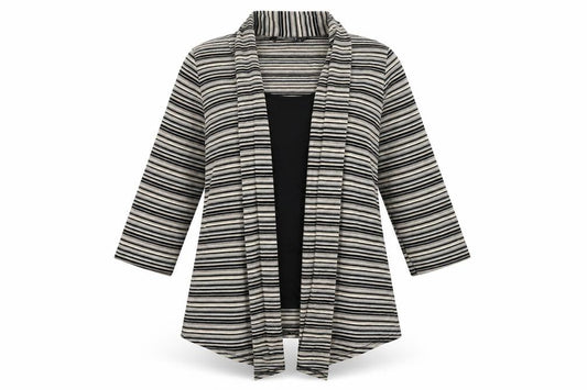 Bonmarché Womens Multicoloured Striped Basic Blouse Size 14