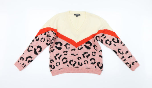 Primark Womens Multicoloured Animal Print  Pullover Jumper Size 10