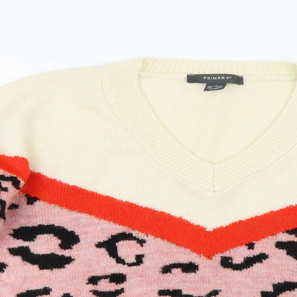 Primark Womens Multicoloured Animal Print  Pullover Jumper Size 10