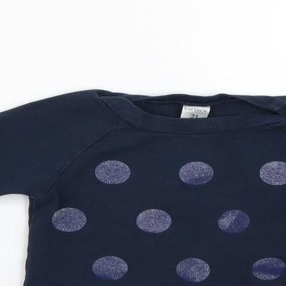 Carter's Boys Blue Polka Dot  Pullover Sweatshirt Size 3 Years