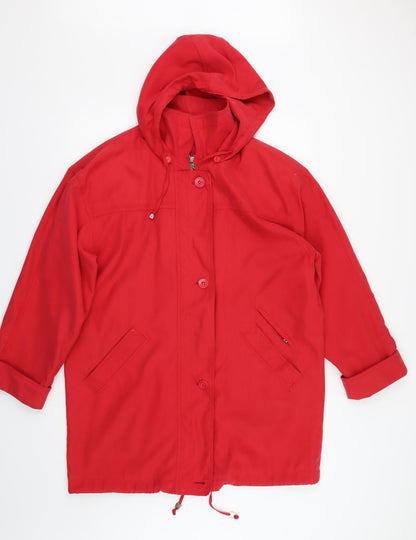 Womens UK Size 12 Astraka Red Overcoat