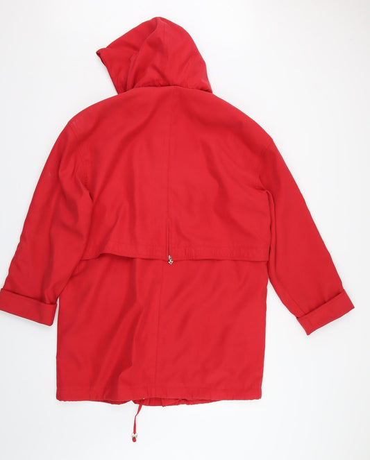 Womens UK Size 12 Astraka Red Overcoat