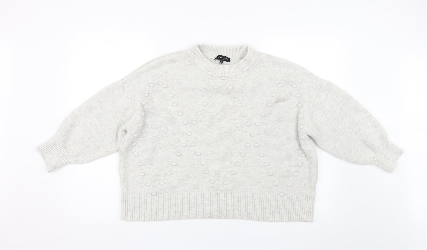 F&F Womens Grey  Knit Pullover Jumper Size 16