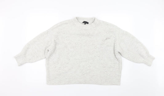 F&F Womens Grey  Knit Pullover Jumper Size 16