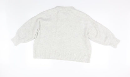 F&F Womens Grey  Knit Pullover Jumper Size 16