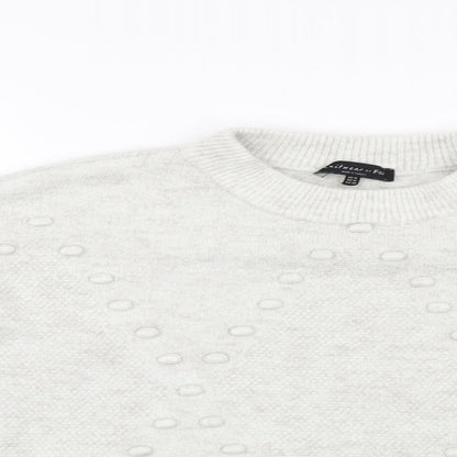 F&F Womens Grey  Knit Pullover Jumper Size 16