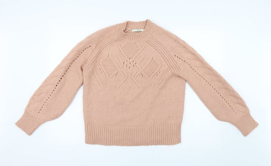 George Womens Pink  Knit Pullover Jumper Size S
