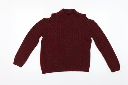 George Womens Red  Knit Pullover Jumper Size 14