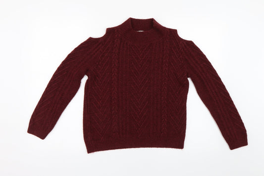 George Womens Red  Knit Pullover Jumper Size 14