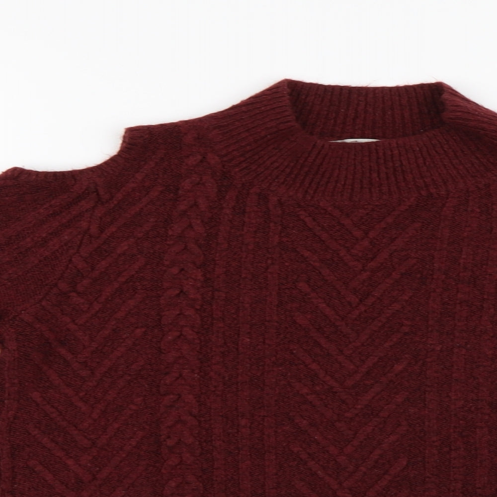 George Womens Red  Knit Pullover Jumper Size 14