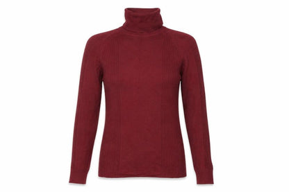 Front view of Linea women’s red knit jumper, size M