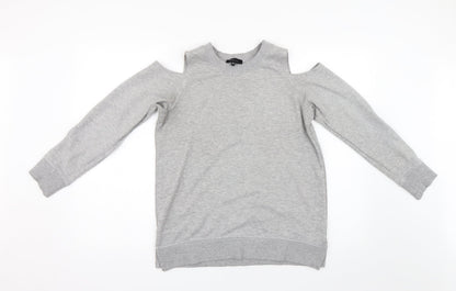 New Look Womens Grey   Pullover Sweatshirt Size 10
