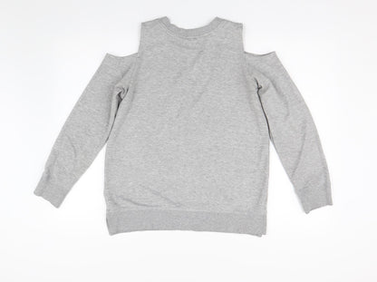 New Look Womens Grey   Pullover Sweatshirt Size 10