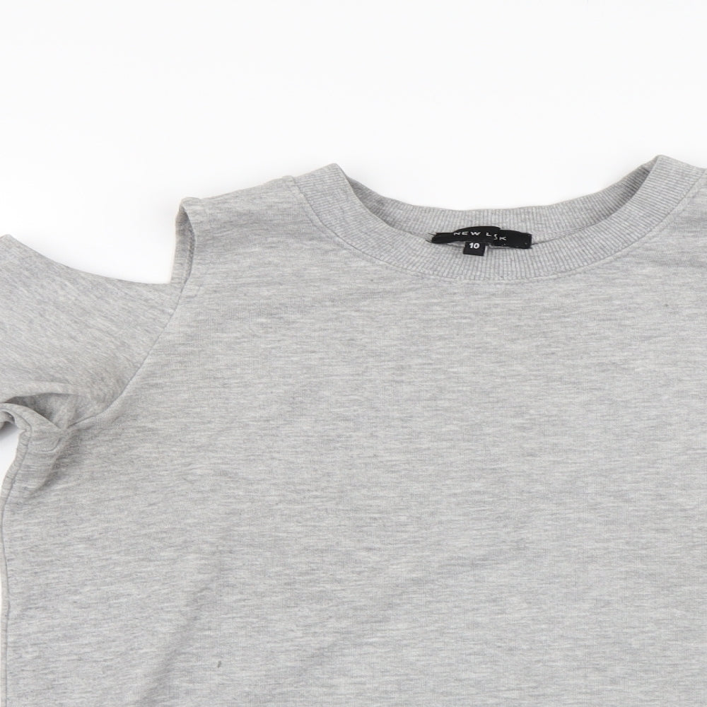 New Look Womens Grey   Pullover Sweatshirt Size 10