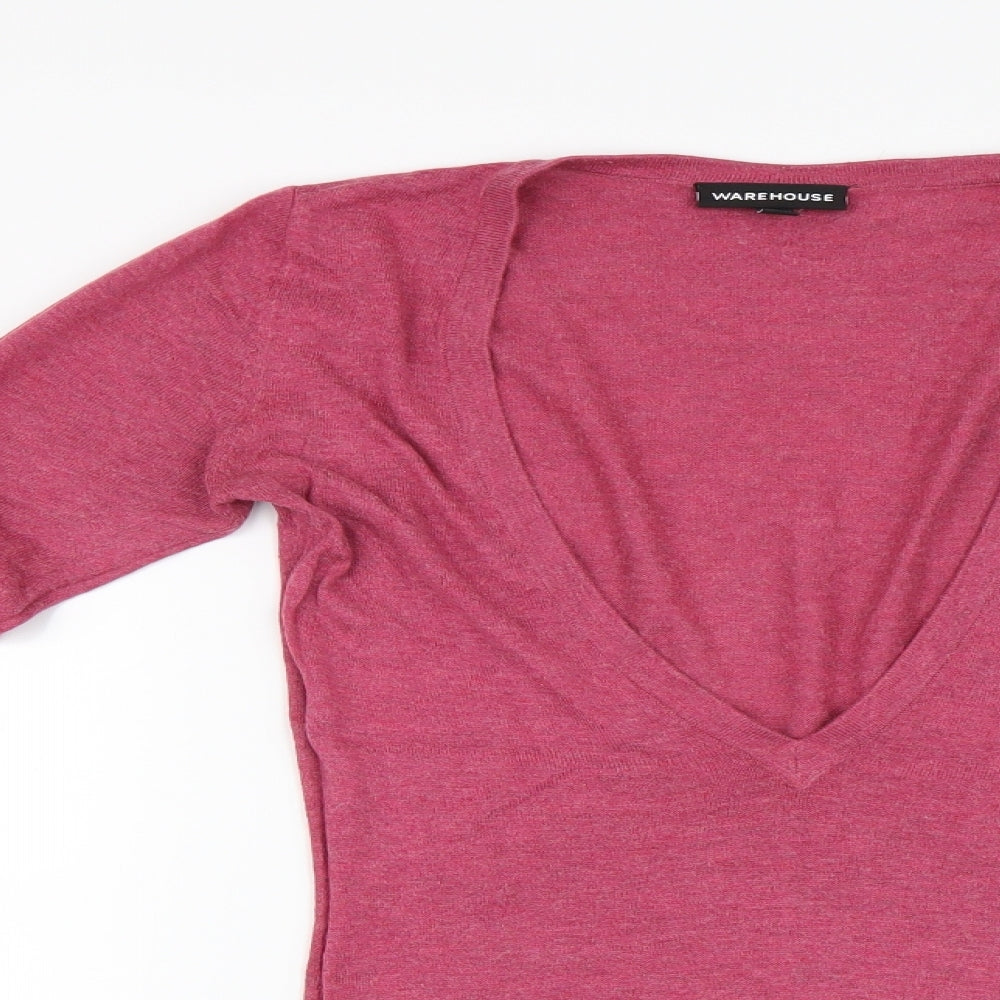 Womens UK Size 6 Warehouse Pink Pullover Jumper