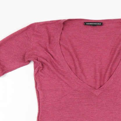 Womens UK Size 6 Warehouse Pink Pullover Jumper